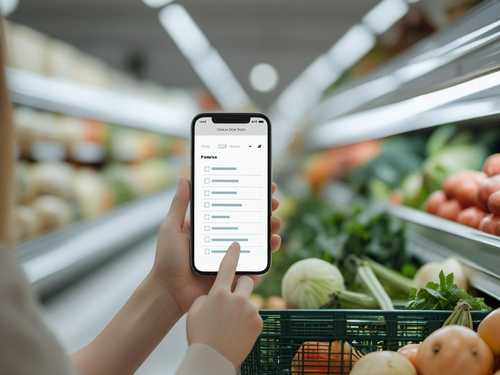 買い物中のチェック